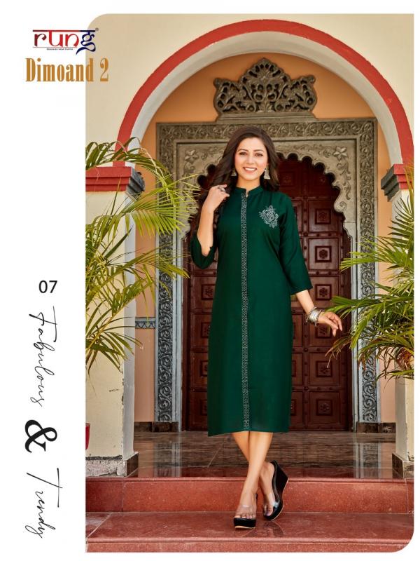 Rung Diamond 2 Beautiful Festive Kurti